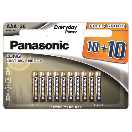 PANASONIC baterije AAA LR03EPS/20BW 10+10F