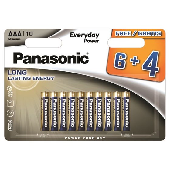 PANASONIC baterije AAA LR03EPS/10BW 6+4F Alkal. Everyday Power