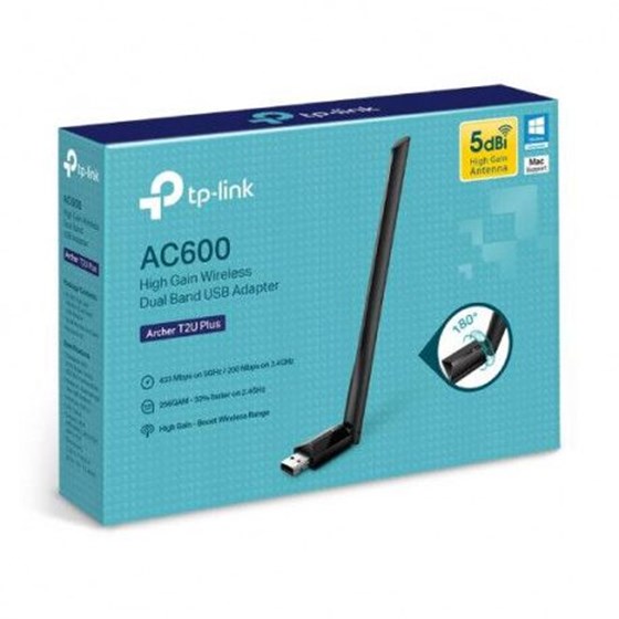 TP-Link Archer T2U Plus, AC600 High Gain Wireless Dual Band USB adapter