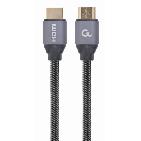 Kabel HDMI - HDMI 2m Braided 4K UHD ETHERNET Premium series Gembird sivi P/N: CCBP-HDMI-2M