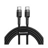 Kabel USB C - USB C 2m braided 60W 3A QC 3.0 Baseus crni P/N: CATKLF-HG1