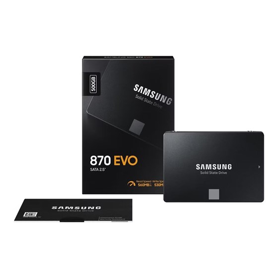 SSD 500GB Samsung 870 EVO, 2.5" SATA III, 560/530 MB/s, MZ-77E500B/EU