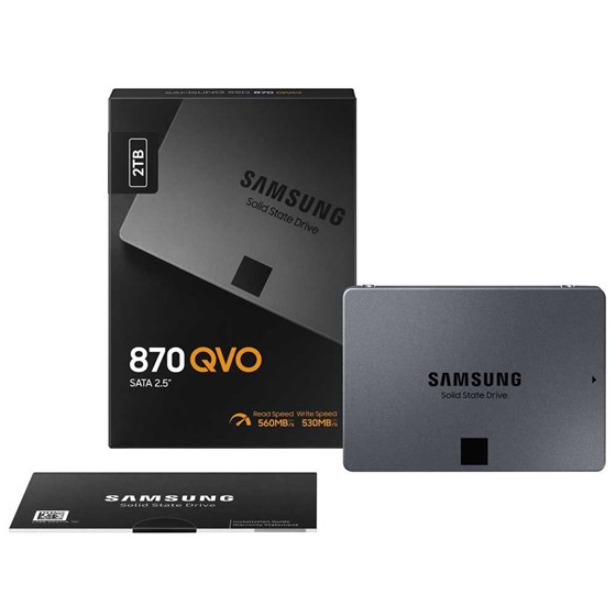 SSD 2TB Samsung 870 QVO, 2.5" SATA III, 560/530 MB/s, MZ-77Q2T0BW