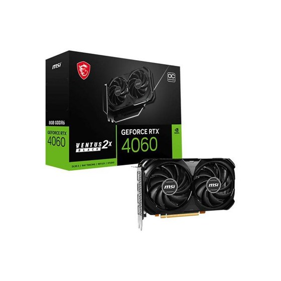 Grafička kartica MSI, nVidia GeForce RTX 4060 VENTUS 2X BLACK 8G OC, 8GB GDDR6, 1x HDMI, 3x DisplayPort 