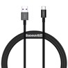 Kabel USB A - USB C 1m, Baseus Superior Series, 66W, crni, CATYS-01