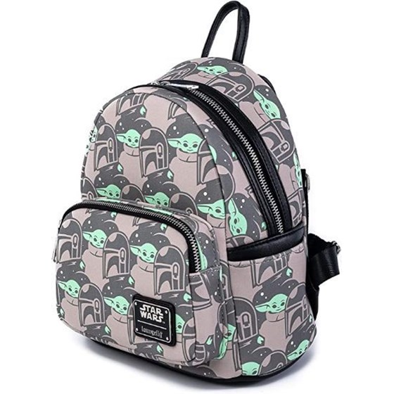 LOUNGEFLY STARWARS THE CHILD AOP MINI BACKPACK-CSK