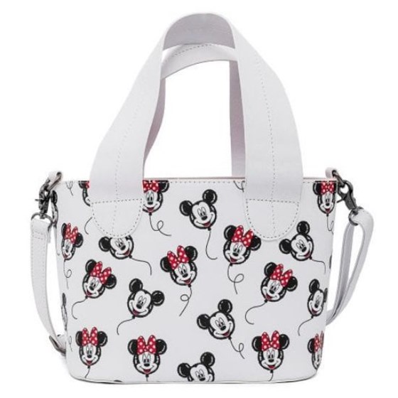 LOUNGEFLY DISNEY MICKEY-MINNIE BALLOONS AOP HANDBAG