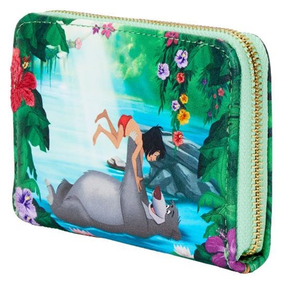 LOUNGEFLY DISNEY JUNGLE BOOK BARE NECESSITIES ZIP AROUND WALLET
