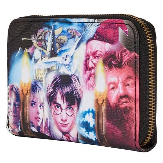 LOUNGEFLY HARRY POTTER SCORCERERS STONE ZIP AROUND WALLET