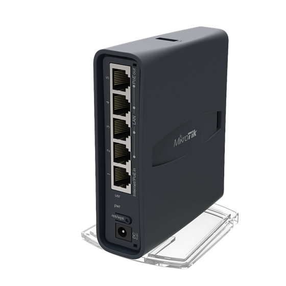 Mikrotik hAP ac lite tower Access Point, 2.4GHz/5GHz, 5×G-LAN, USB support 4G/LTE modem, RouterOS L4 (RB952Ui-5ac2nD-TC)