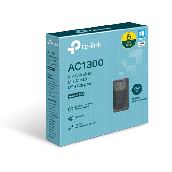 TP-Link Archer T3U, AC1300 Dual-Band Mini Wireless MU-MIMO USB adapter