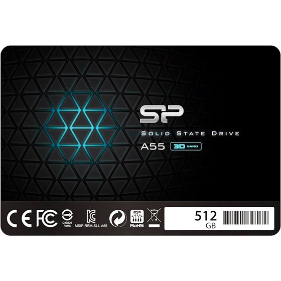 SSD 512GB Silicon Power Ace A55, 2.5" SATA III, 560/530 MB/s, SP512GBSS3A55S25