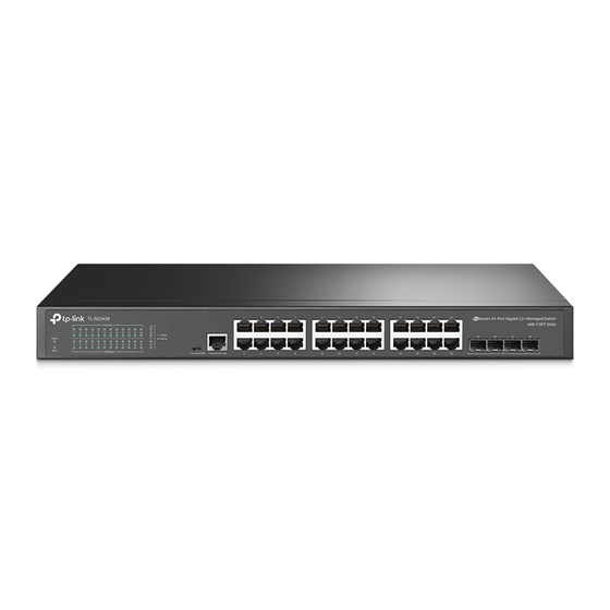 TP-Link TL-SG3428 JetStream 24-port Gigabit L2+ Managed Switch, 4×Gigabit SFP, 1U 19" rack mount