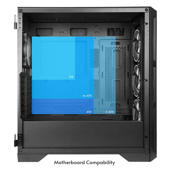 Kućište Chieftec Apex, E-ATX, Bez napajanja, Kaljeno staklo, RGB, Crna, GA-01B-TG-OP