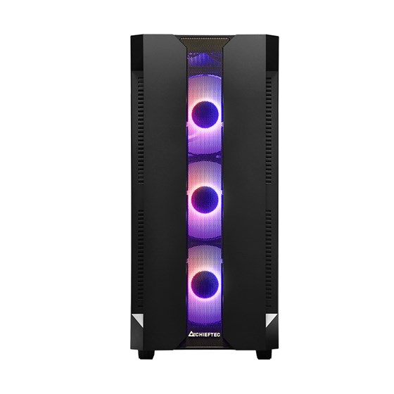 Kućište Chieftec Hunter, ATX, Bez napajanja, Kaljeno staklo, RGB, Crna, GS-01B-OP