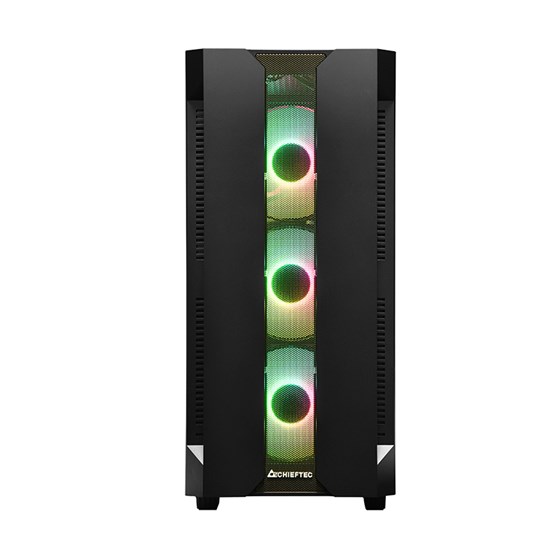 Kućište Chieftec Hunter, ATX, Bez napajanja, Kaljeno staklo, RGB, Crna, GS-01B-OP