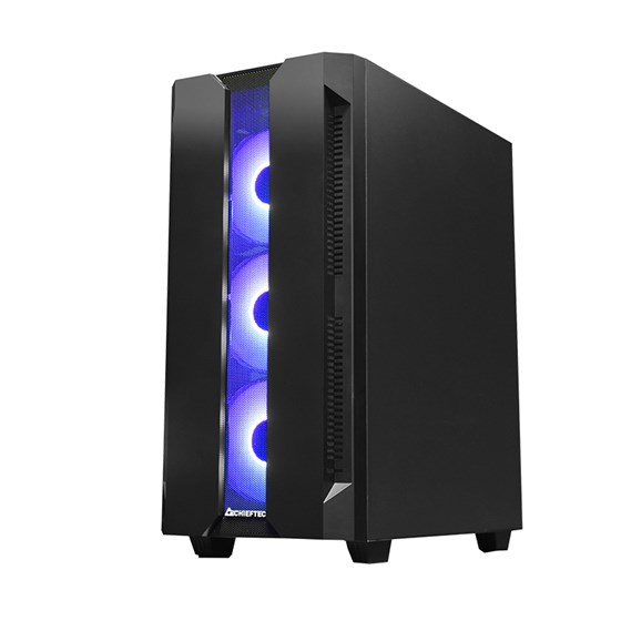 Kućište Chieftec Hunter, ATX, Bez napajanja, Kaljeno staklo, RGB, Crna, GS-01B-OP