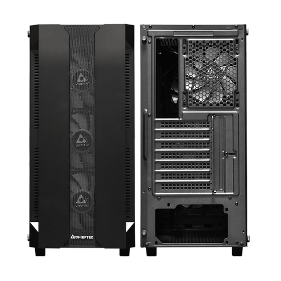 Kućište Chieftec Hunter, ATX, Bez napajanja, Kaljeno staklo, RGB, Crna, GS-01B-OP
