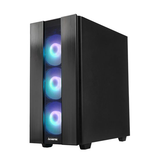 Kućište Chieftec Hunter 2, ATX, Bez napajanja, Kaljeno staklo, RGB, Crna, GS-02B-OP