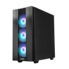 Kućište Chieftec Hunter 2, ATX, Bez napajanja, Kaljeno staklo, RGB, Crna, GS-02B-OP