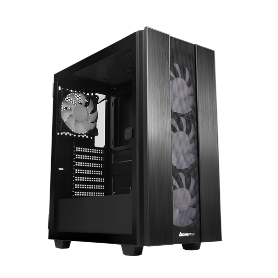 Kućište Chieftec Hunter 2, ATX, Bez napajanja, Kaljeno staklo, RGB, Crna, GS-02B-OP