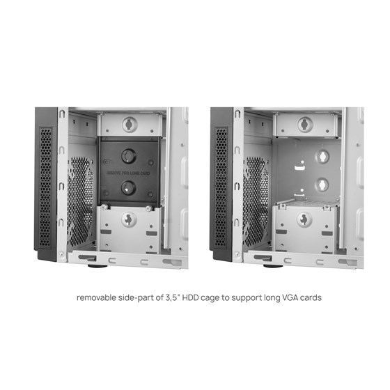 Kućište Chieftec Elox HC ATX, bez napajanja, crno (HC-10B-OP)