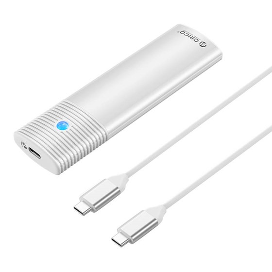 Orico Eksterno kućište za M.2 NVMe SSD B&M-Key, USB-C, bijelo (ORICO-PWM2-G2-WH-EP)