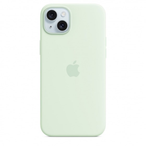 Apple iPhone 15 Plus Silicone Case with MagSafe - Soft Mint, mwng3zm/a