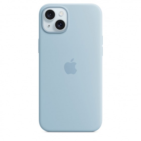 Apple iPhone 15 Plus Silicone Case with MagSafe - Light Blue, mwnh3zm/a