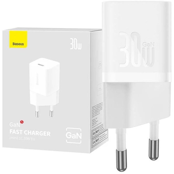 Univerzalni punjač Baseus mini wall charger Gan5 30W, bijeli, CCGN070502