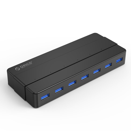 Orico 7-portni USB3.0 hub, vanjsko napajanje, crni (ORICO-H7928-U3-V1-EU-BK-BP)