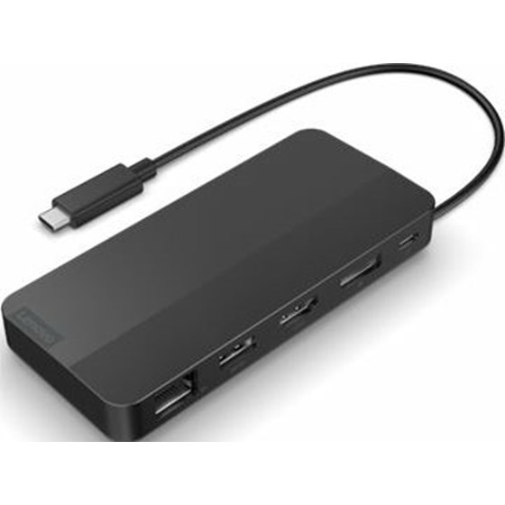 Lenovo USB-C Dual Display Travel Dock 1x HDMI2.1, 1x DP1.4, 1x USB-A, 2x USB-C, 1x RJ45 65W PD + 100W Power Adapter, 40B90100EU
