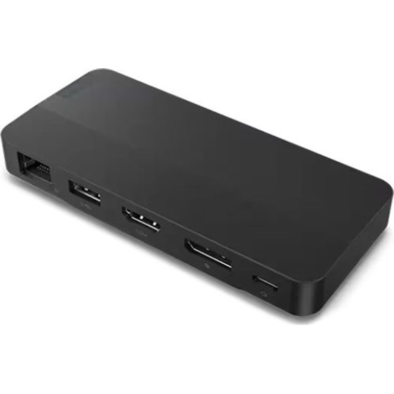 Lenovo USB-C Dual Display Travel Dock 1x HDMI2.1, 1x DP1.4, 1x USB-A, 2x USB-C, 1x RJ45 65W PD + 100W Power Adapter, 40B90100EU
