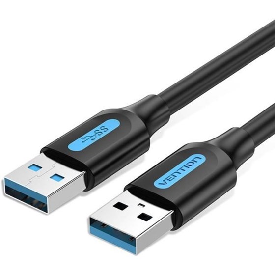 Kabel USB A - USB A 1m, 5Gbps, crni, VEN-CONBF