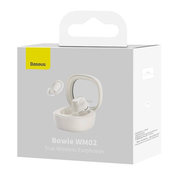Slušalice bežične Baseus Bowie WM02 TWS, bijele, NGTW180002
