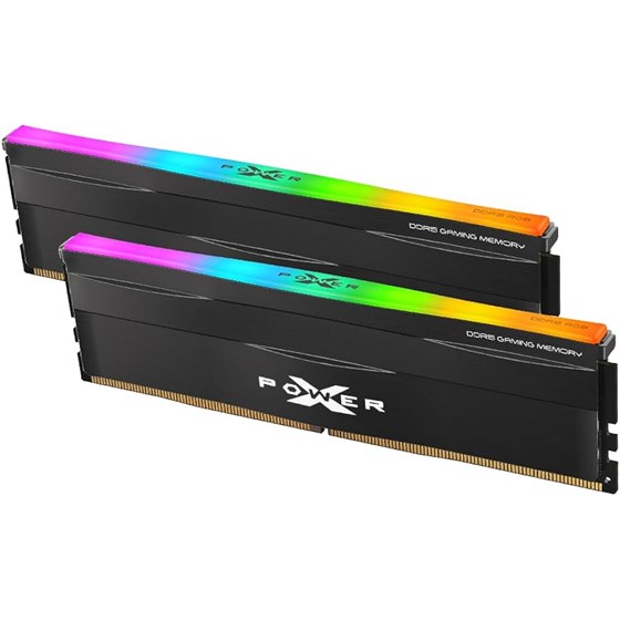Memorija za PC, 32GB (2x 16GB) DDR5 6000 MT/s, Silicon Power XPOWER Zenith, RGB, CL30, Black, SP032GXLWU60AFDF