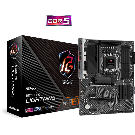 Matična ploča ASRock B650 PG LIGHTNING, AMD B650, Socket AM5, ATX, DDR5