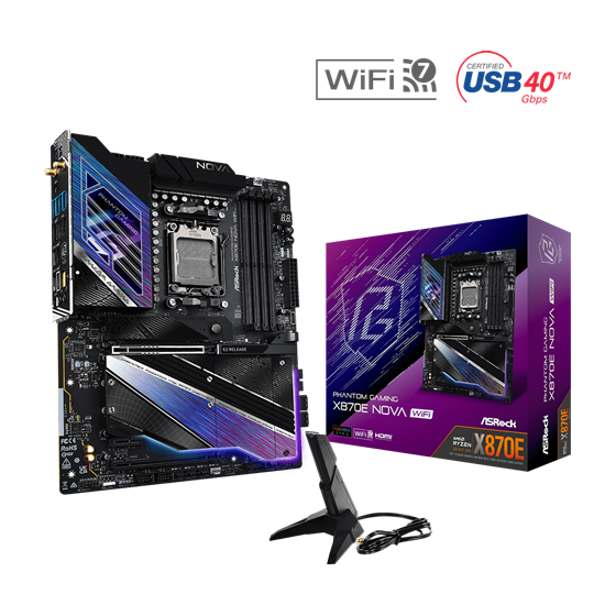 Matična ploča ASRock X870E NOVA WIFI, AMD X870E, AM5, ATX, DDR5
