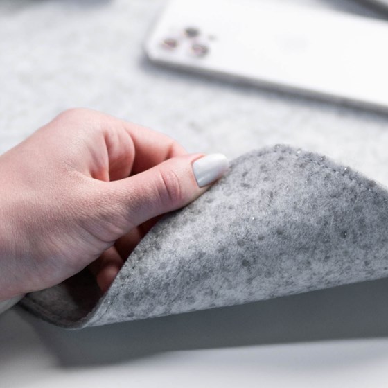 DeltaHub Podloga za miš Minimalistic Desk Mat Felt  Light Grey - L