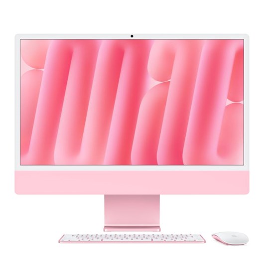 Apple 24-inch iMac with Retina 4.5K display, Apple M4 chip with 8-core CPU and 8-core GPU, 16GB, 256GB SSD - Pink