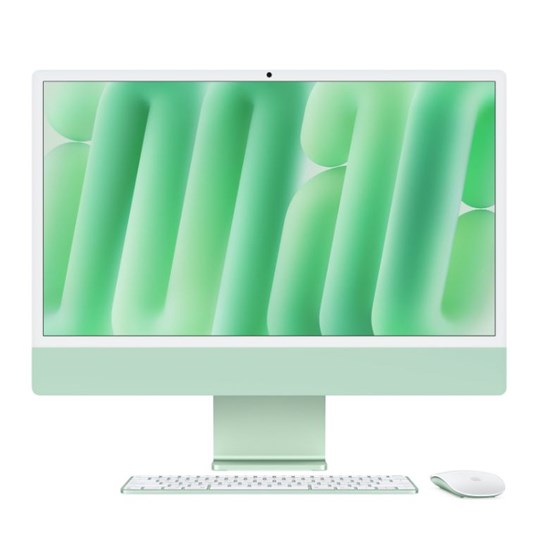 Apple 24-inch iMac with Retina 4.5K display, Apple M4 chip with 10-core CPU and 10-core GPU, 16GB, 512GB SSD - Green
