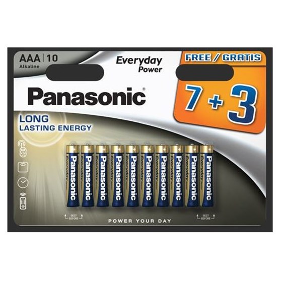 Baterije Panasonic AAA LR03EPS/10BW 7+3F Alkalne Everyday Power