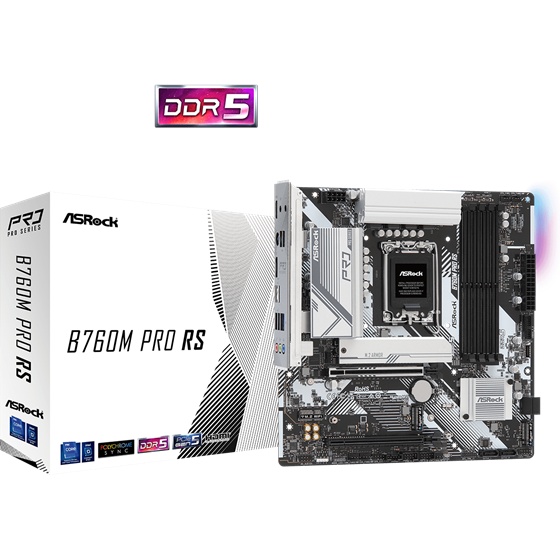 Matična ploča AsRock B760M Pro RS, Intel B760, Socket 1700, mATX, DDR5