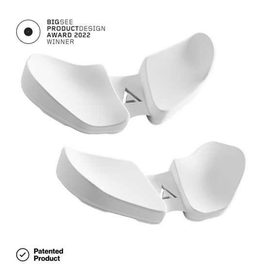 DeltaHub Ergonomski oslonac za zglob Carpio 2.0 SET - ergonomic wrist rest Right / Left / L / White
