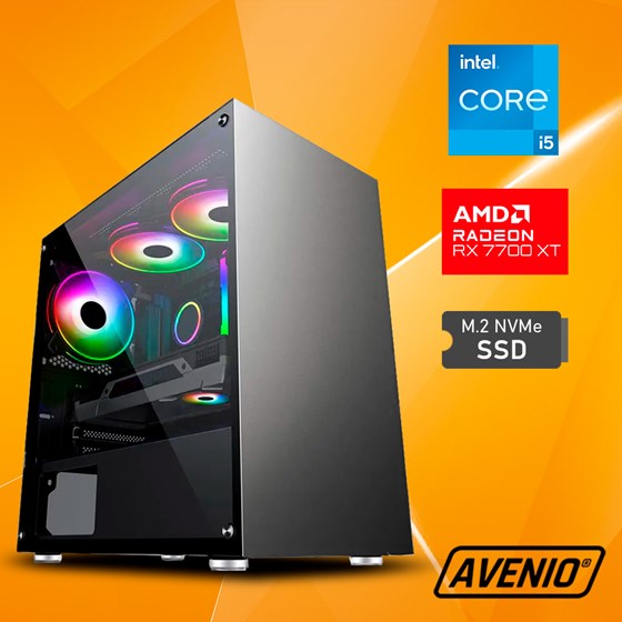 Avenio OptiGamer Intel Core i5 12400F 2.50GHz 32GB 1TB SSD W11P AMD Radeon RX 7700 XT 12GB GDDR6 P/N: 02242839