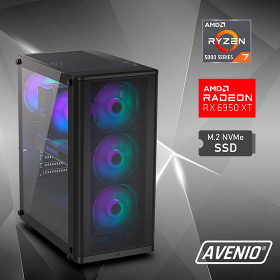 Avenio ProGamer AMD Ryzen 7 5700X3D 4.10GHz 32GB 1TB NVMe SSD W11P AMD Radeon RX 6950XT 16GB GDDR6 P/N: 02242818