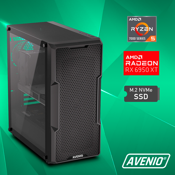 Avenio Vector AMD Ryzen 5 7600X 4.70GHz 32GB 1TB SSD W11P AMD Radeon RX 6950 XT 16GB GDDR6 P/N: 02242785