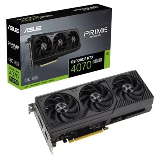 Grafička kartica Asus, nVidia GeForce Prime RTX 4070 SUPER OC Edition, 12GB GDDR6X, 1x HDMI, 3x DisplayPort, 90YV0KC6-M0NA00