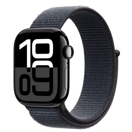 Apple Watch S10 GPS 42mm Jet Black Alu Case with Ink Sport Loop