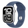 Apple Watch S10 GPS 42mm Silver Alu Case with Denim Sport Band - S/M